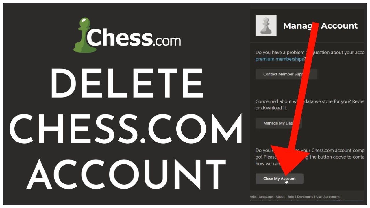 how to delete chess.com account