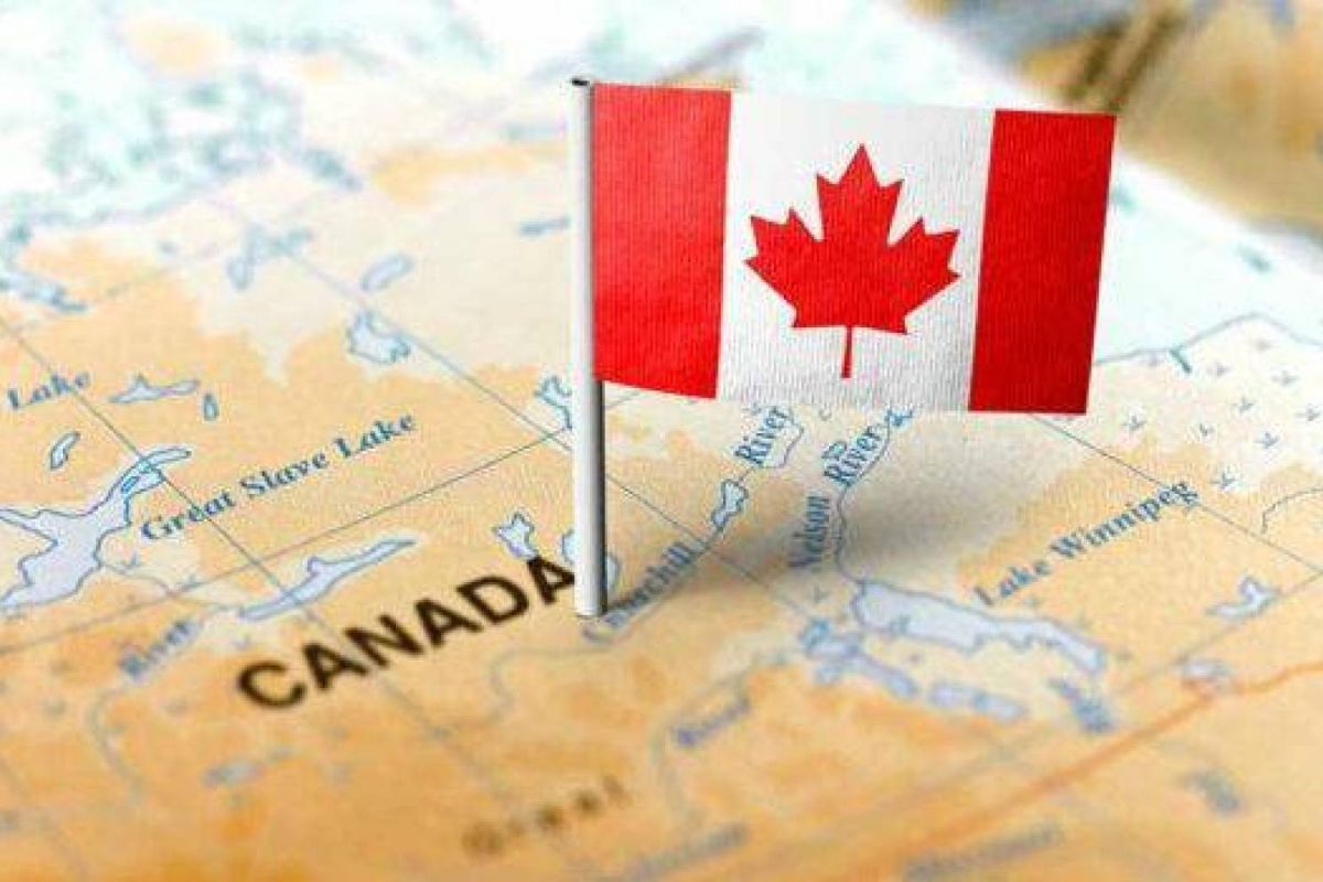 Canada flag and map representing Proof of Funds requirements for Canada visa.